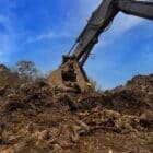 Wide Hydraulic Thumb for sale Scooping Dirt - Rockland Manufacturing